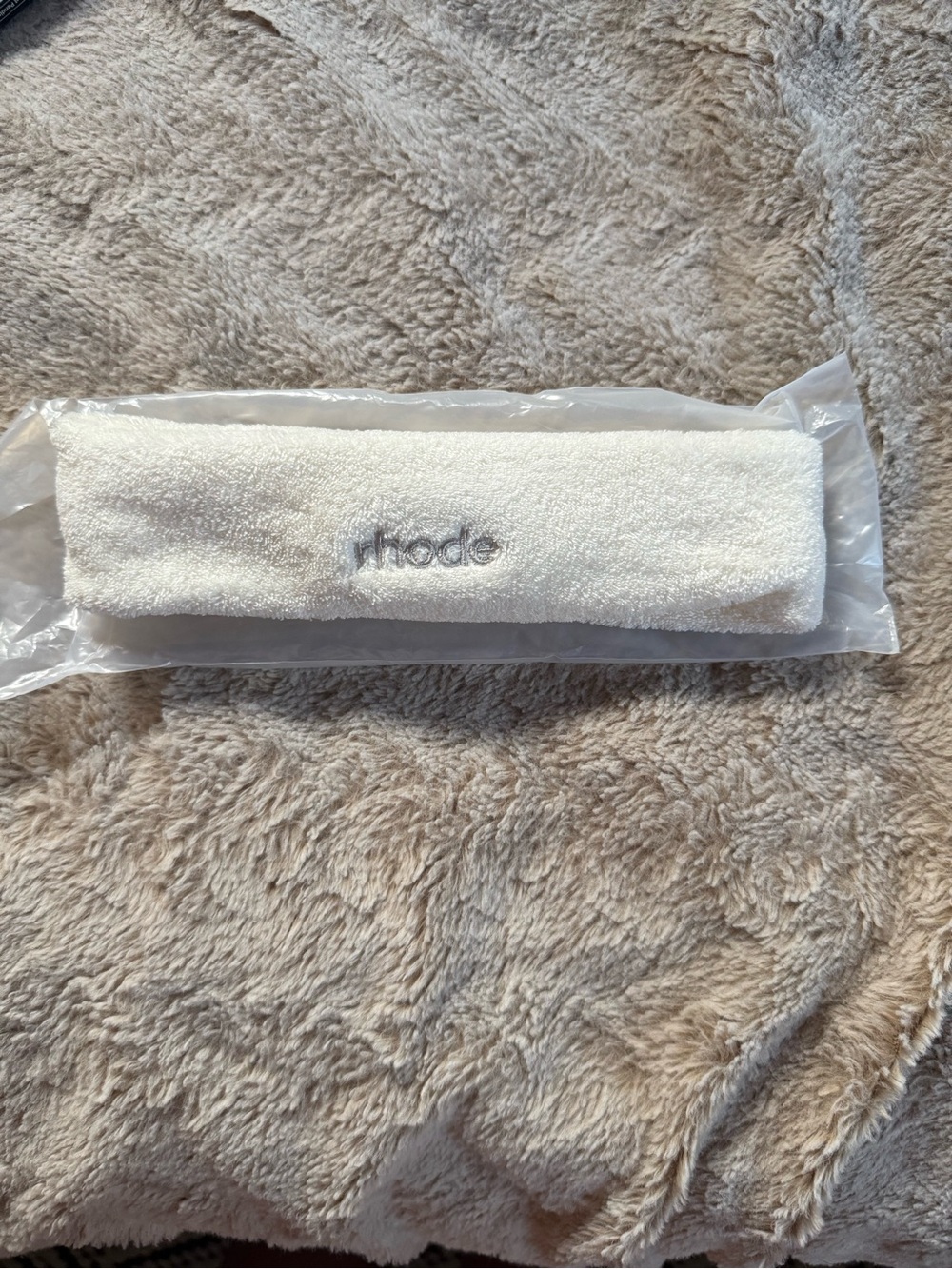 RHODE Cream Terry Spa Headband with Logo sold out!